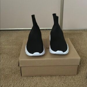 Steve Madden Black and White Ankle Booties